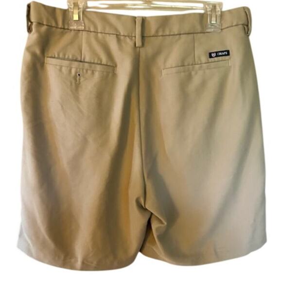 Chaps Flat Front Khaki Shorts Size 34 – 100% Polyester - Picture 2 of 6